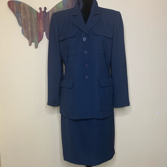 Kasper 4 Button Skirt Suit - Picture 1 of 7
